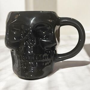 Figural Black Skull Character Mug Gothic Halloween New